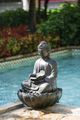A & B Home Black Buddha Fountain-2