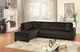 Mazin Furniture Emilio 2-Piece Chocolate Reversible Sofa Chaise Sectional-2