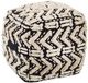 TOV Furniture by TOV Decor Black Mariel Cotton Pouf-0