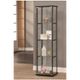 Coaster® Cyclamen Black/Clear 4-Shelf Glass Curio Cabinet-1