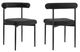Armen Living Shannon 2-Piece Black Upholstered Dining Side Chair Set-0