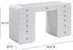 TOV Furniture Hollywood 2-Piece White 56" Small Desk with LED Panel Vanity Set-2