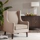 Olliix by Madison Park Taupe Barton Wing Chair-4