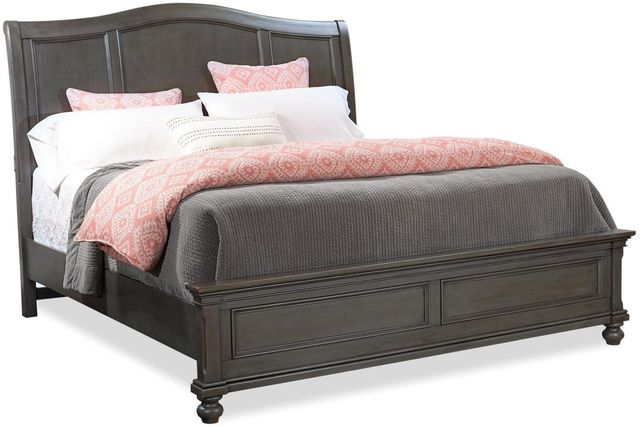 aspenhome® Oxford Peppercorn Queen Sleigh Bed-0