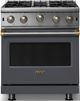 Viking® 5 Series 30" Cast Black Pro Style Natural Gas Range-0