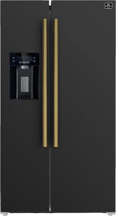 FORNO® Espresso Salerno 36 in. 20.0 Cu. Ft. Black Counter Depth Side-by-Side Refrigerator