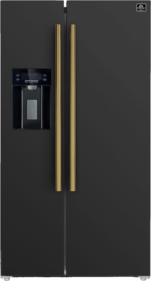 FORNO® Espresso Salerno 36 in. 20.0 Cu. Ft. Black Counter Depth Side-by-Side Refrigerator