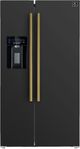 FORNO® Espresso Salerno 36 in. 20.0 Cu. Ft. Black Counter Depth Side-by-Side Refrigerator-0
