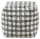 Homelegance® Easley Black/White Square Pouf-2