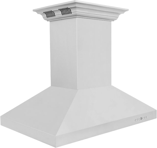 ZLINE 48" Stainless Steel Island Mounted Range Hood with CrownSound® Bluetooth Speakers-1