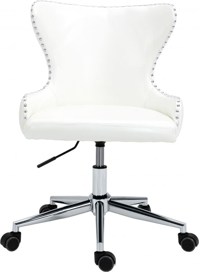 Meridian Furniture Hendrix White Faux Leather Office Chair-2