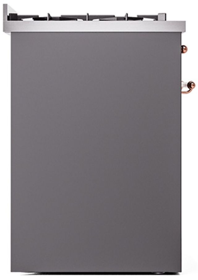 Ilve® Nostalgie II Series 30" Graphite Matte Pro Style Dual Fuel Range-2