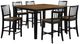 Steve Silver Co. Joplin 7-Piece Ebony/Walnut Counter Table Set-0