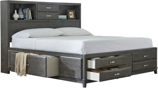 Signature Design by Ashley® Caitbrook Gray Queen Storage Bed-1
