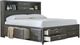 Signature Design by Ashley® Caitbrook Gray Queen Bookcase Bed with 8-Drawer Storage-1