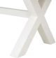 A & B Home Natural Dining Table with White Cross Legs-3