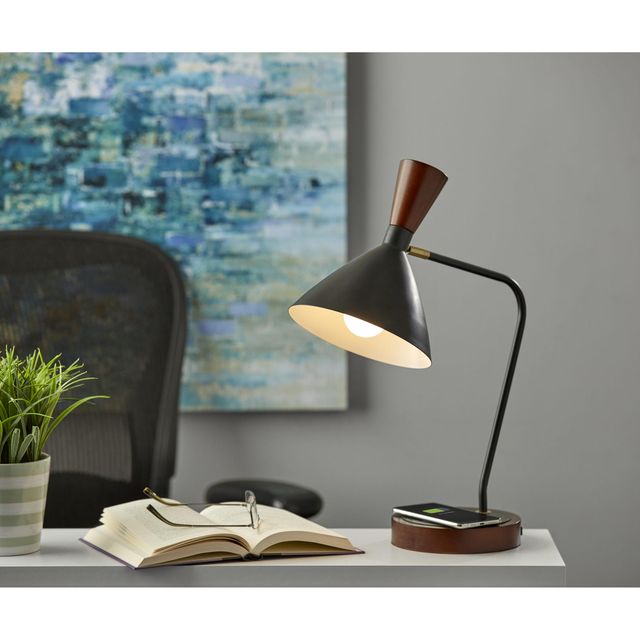 Adesso® Arlo Black Adessocharge Wireless Charging Desk Lamp-1