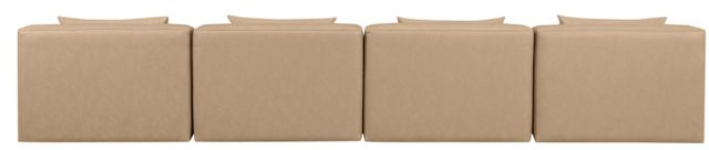 Meridian Furniture Cube 4-Piece Tan Leather Sofa-3