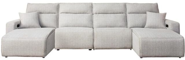 Signature Design by Ashley® Modmax II 4-Piece Stone Power Reclining U-Shape Sectional and Chaise-0
