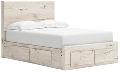 Lit de rangement double à panneaux pour jeunes à 6 tiroirs Lawroy de Benchcraft® - Naturel