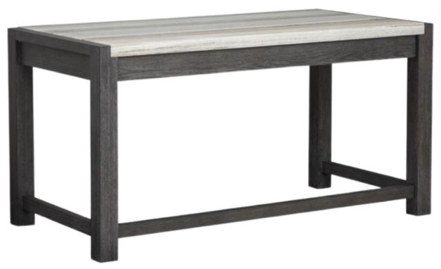 Magnussen Home® Plum Creek Ravenwood Black Writing Desk with Marble Top-2