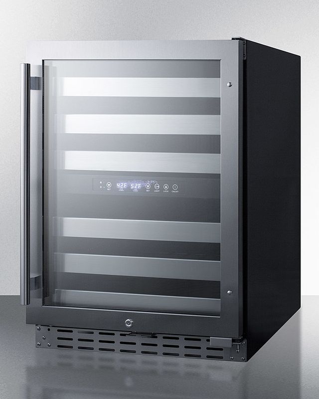 Summit® 24" Stainless Steel Wine Cooler-2