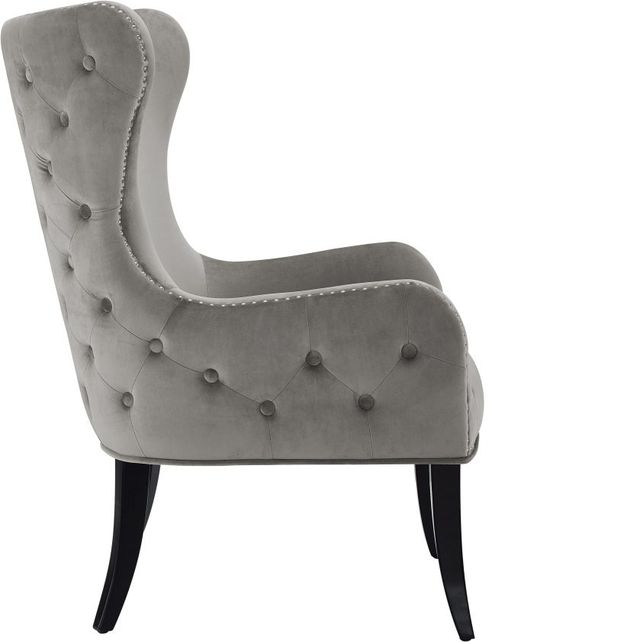 Linon Salem Dark Gray Round Back Chair-2