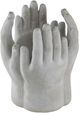 A & B Home Gray Cement Cupped Hands Planter-0