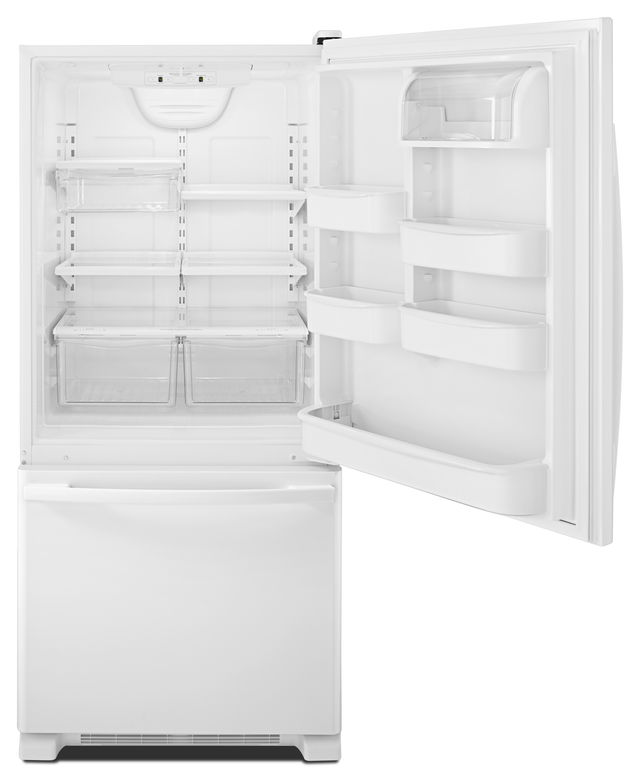 Amana® 30 in. 18.7 Cu. Ft. White Bottom Freezer Refrigerator-1