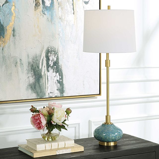 Uttermost® Kaimana Aged Blue Buffet Lamp-1