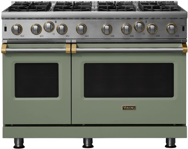 Viking® 5 Series 48" Eucalyptus Pro Style Gas Range-0