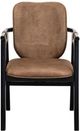 International Furniture Direct Forge Black/Brown Dining Arm Chair-1