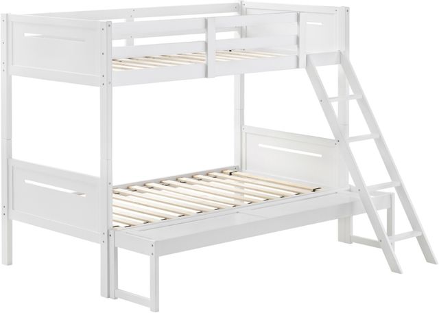 Coaster® Littleton White Twin/Full Bunk Bed-0