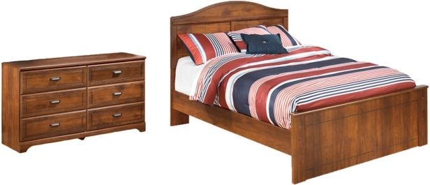 Signature Design by Ashley® Barchan 2-Piece Medium Brown Full Panel Bed Set-0