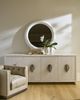 Universal Explore Home™ Oasis White Sandblasted Quartered Pine 86" Shoreline Credenza-5