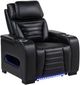 Coaster® Zuma Black Power Upholstered Recliner with Power Headrest-0