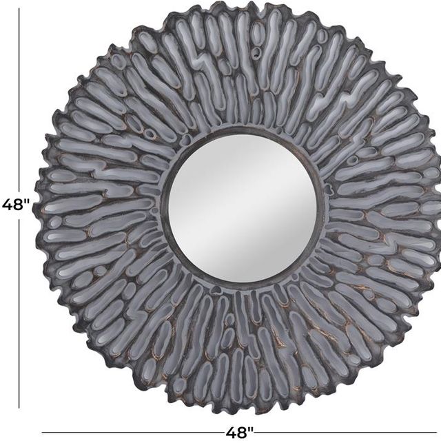 Deco Marche Gray Starburst Wall Mirror-3