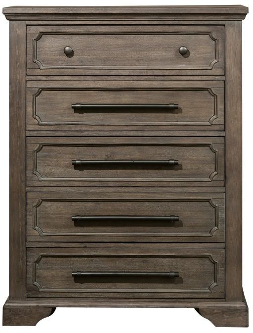 Mazin Furniture Toulan Distressed Dark Oak Chest-1