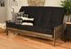 Kodiak Furniture Tucson Suede Black/Rustic Walnut Queen Futon with Mattress-3
