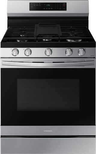 Samsung 30" Fingerprint Resistant Stainless Steel Smart Freestanding Natural Gas Range with No Preheat Air Fry and Convection