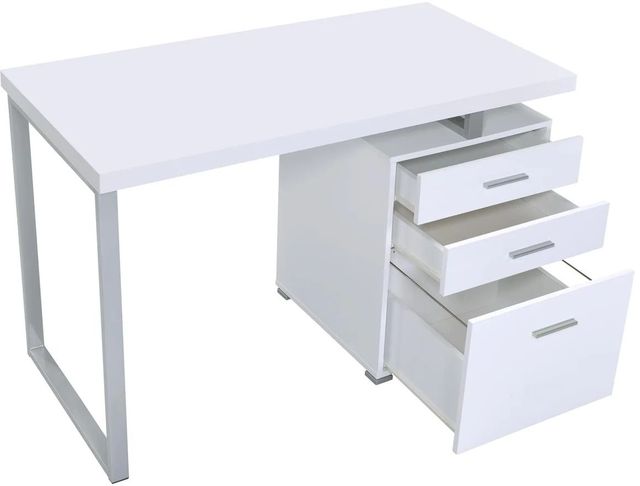 Coaster® Brennan White 3-Drawer Office Desk-1