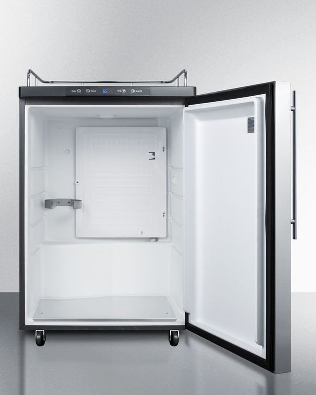 Summit® 5.6 Cu. Ft. Stainless Steel Beer Cooler/Kegerator-2