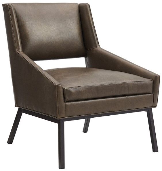Lexington Home Customizable Kitano Amani Leather Chair with Charcoal Base-0