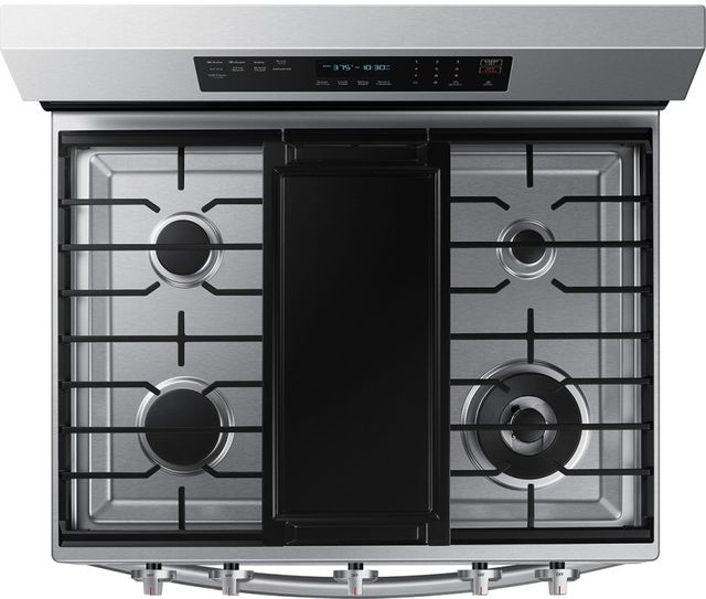 Samsung 30" Fingerprint Resistant Stainless Steel Smart Freestanding Gas Range-6