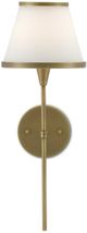 Currey & Company Bagno Brimsley Antique Brass/Opaque Wall Sconce-1