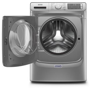 Maytag® Metallic Slate Front Load Washer & Gas Dryer Laundry Pair-3