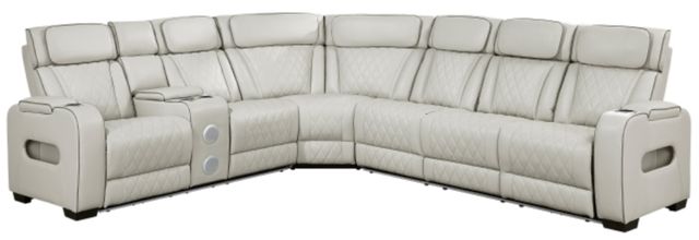 Homelegance® Fairway 3-Piece Taupe Power Reclining Sectional with Left Side Console-0
