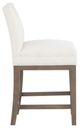 Fairfield® Customizable Entree Dining Nickel Metal Pull Short Back Counter Stool-2