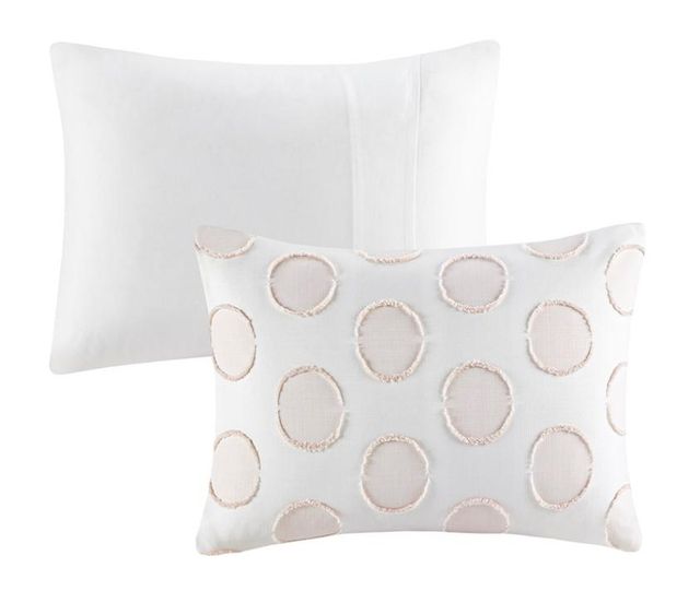 Olliix by Intelligent Design Jennifer Blush Full/Queen Clipped Jacquard Comforter Set-1