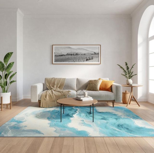 Nourison Home™ Color Splash Blue/Ivory 5'x7' Coastal Area Rug-2